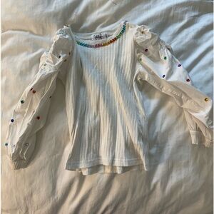 Lola and the boys gem puff sleeve shirt for girls size 6